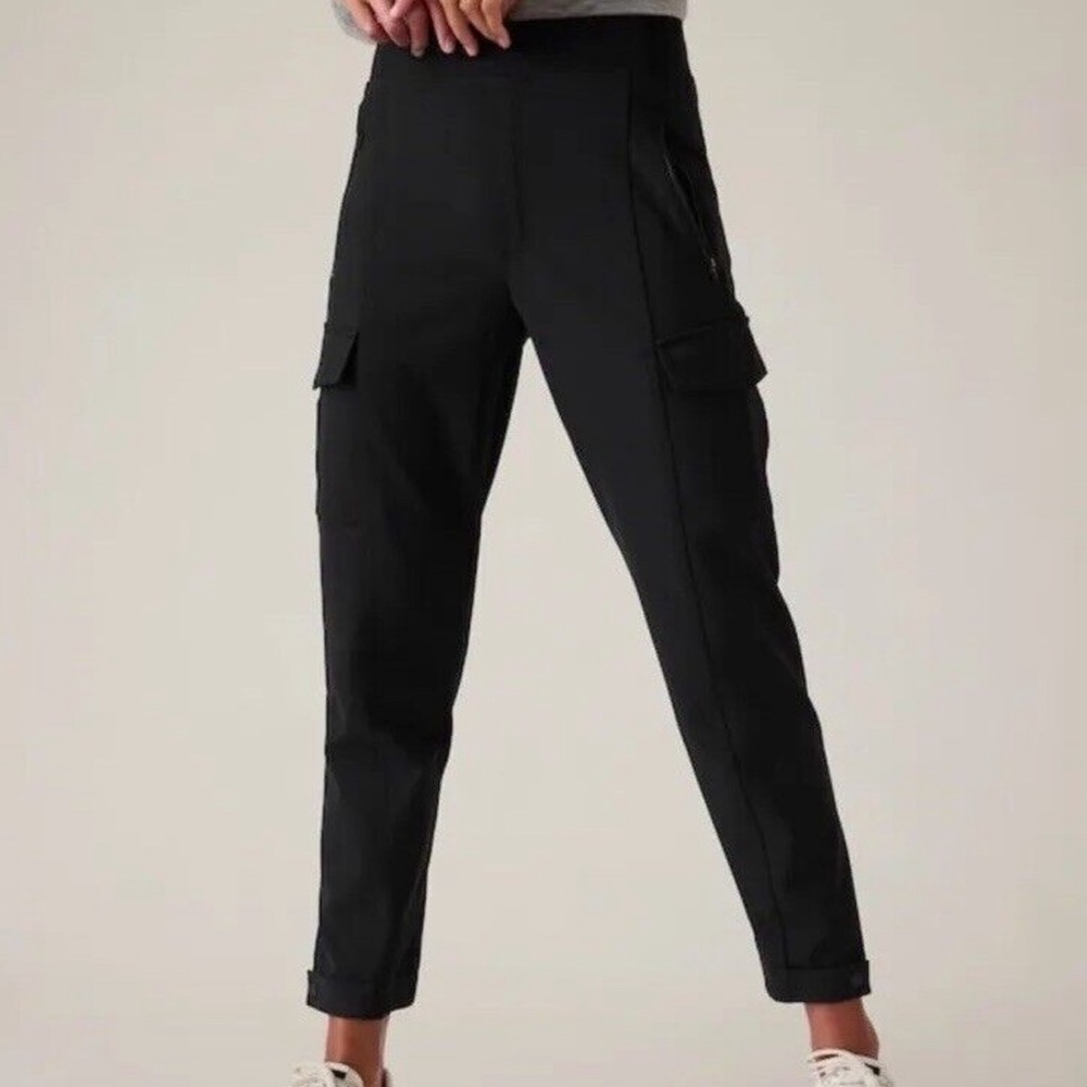 Black Athleta Women's Endless High Rise Cargo Pant